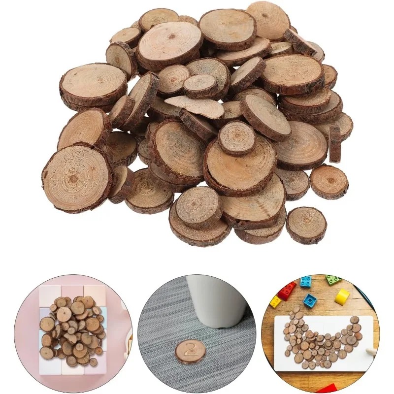 30個入り 1-3CM 未仕上げ木製スライス センターピース - Cookies Pack のレビューと価格