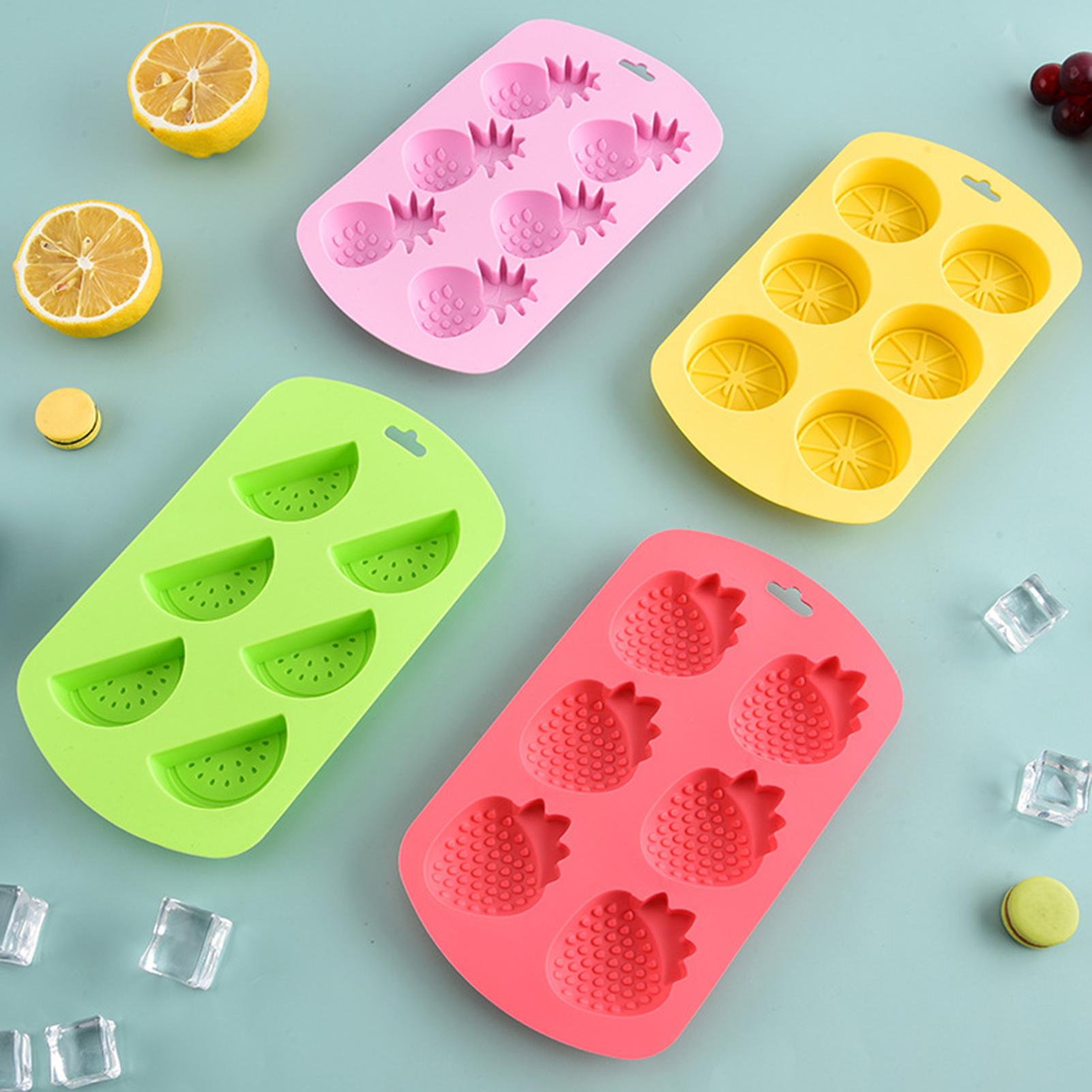 6 キャビティフルーツ型シリコーンキャンディモールドノンステ - Gummy Candy のレビューと価格